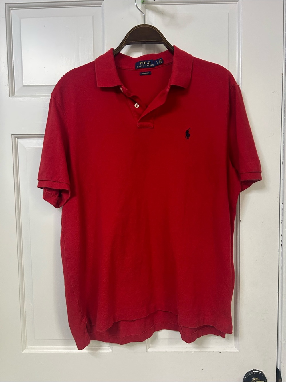 Ralph Lauren Red Short-Sleeve Polo with Embroidered Pony